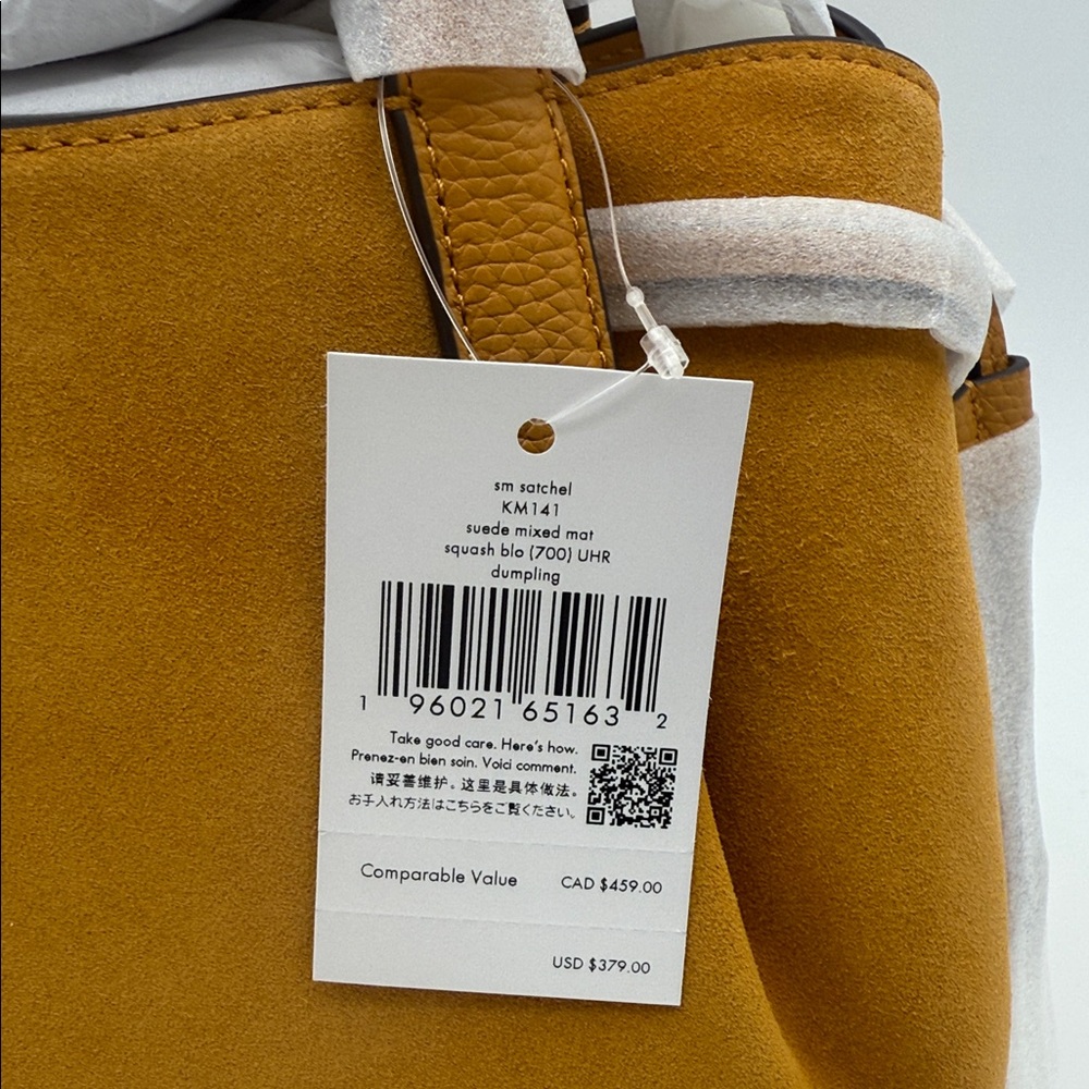 Kate Spade Dumpling Suede Small Satchel Squash Blossom - Picture 8 of 16